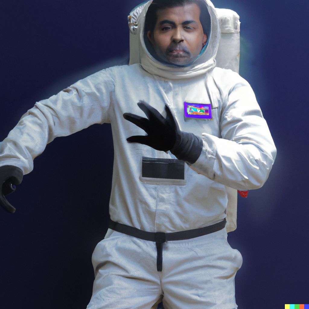 an astronaut, photograph, very fast shutter speed, 0.001s